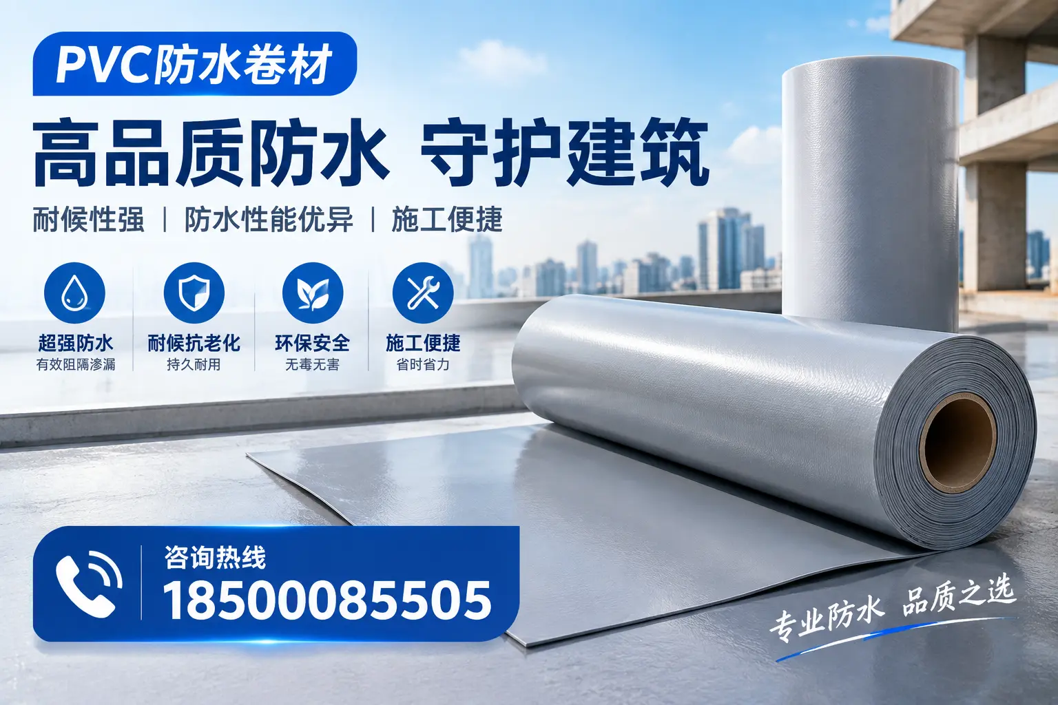 PVC防水卷材的防水效果评测，适合贵阳的科学依据